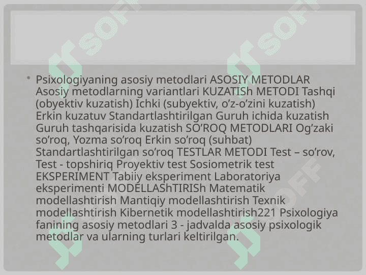Psixologiya Fanining Zamonaviy Metodlari 4