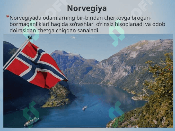 Ba’zi xorijiy mamlakatlarning odob doirasidagi ta’qiqlari. 8