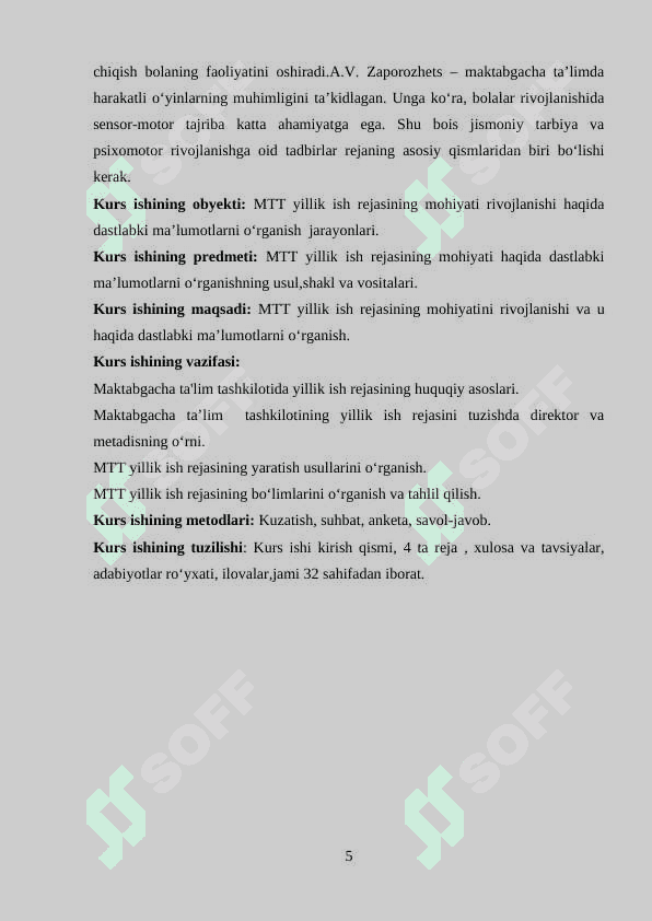 MTT yillik ish rejasining mohiyati 5