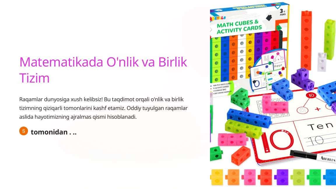 Matematikada O'nlik va Birlik Tizim