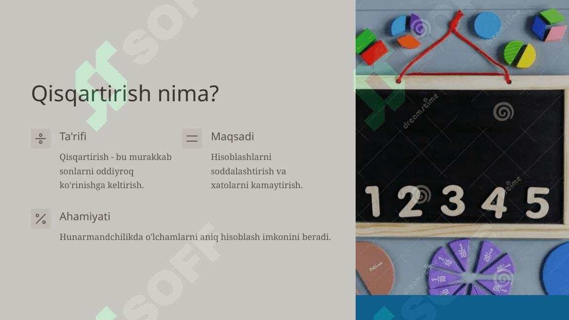Matematikada Qisqartirish va Soddalashtirish 3