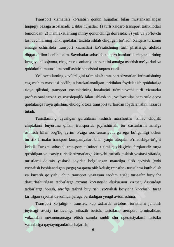 Turizmda transport xizmatlari 6