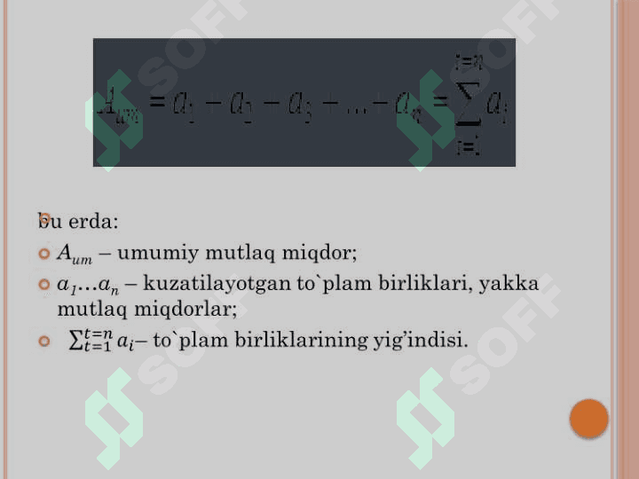 MAVZU: Tasviriy statistika ko’rsatkichlari. O’rtacha miqdorlar. Statistikada variatsiyani baholash usullari va dispersion tahlil asoslari slayd 6
