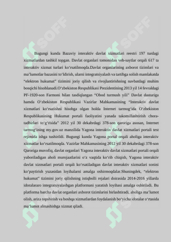 “O‘zbekiston havo yo‘llari” sohasida davlat interaktiv xizmatlarini loyihalash Mavzusidagi Loyiha ishi 7