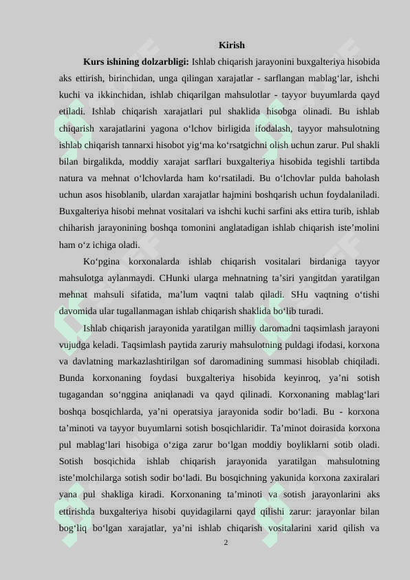 XO'JALIK JARAYONLARI VA XO'JALIK MUOMMOLARI TO'G'RISIDA TUSHUNCHA 2
