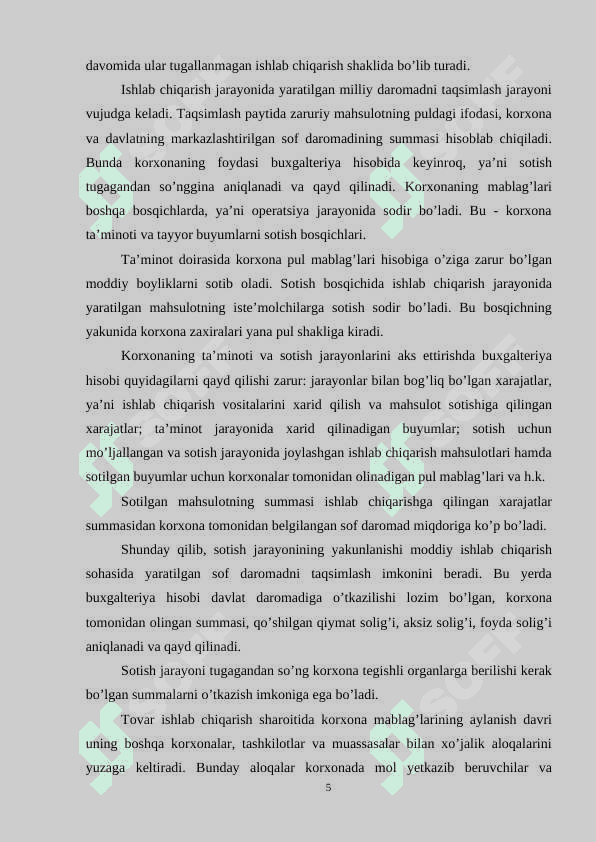 XO'JALIK JARAYONLARI VA XO'JALIK MUOMMOLARI TO'G'RISIDA TUSHUNCHA 5