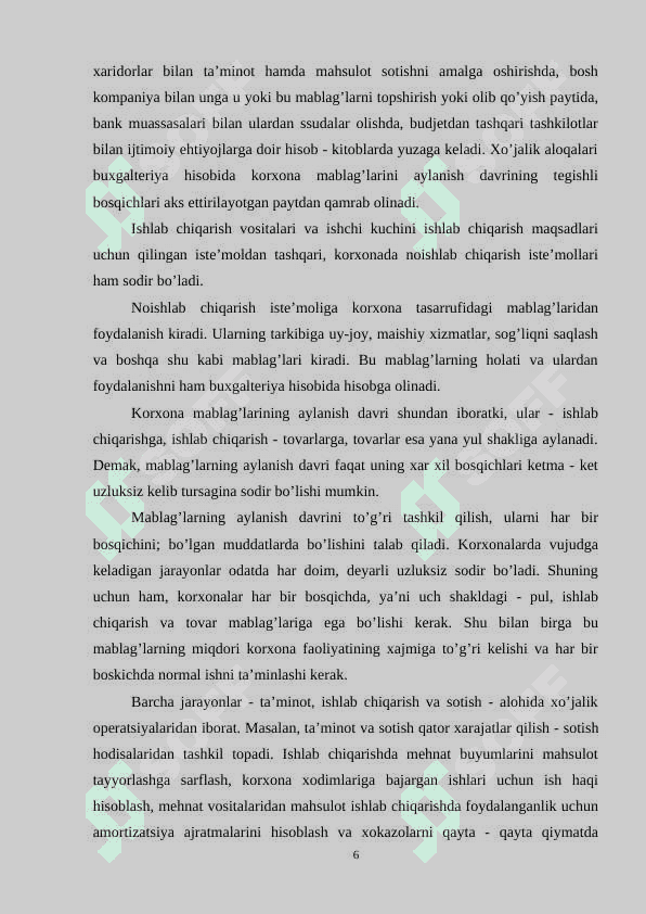 XO'JALIK JARAYONLARI VA XO'JALIK MUOMMOLARI TO'G'RISIDA TUSHUNCHA 6
