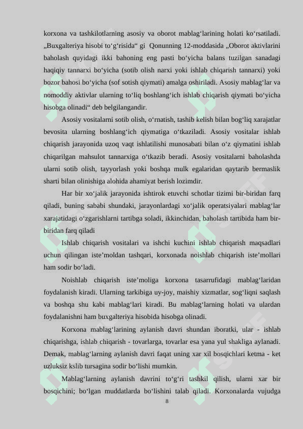 XO'JALIK JARAYONLARI VA XO'JALIK MUOMMOLARI TO'G'RISIDA TUSHUNCHA 8