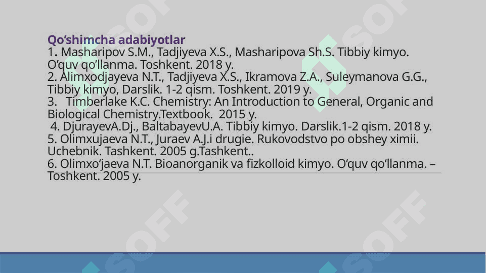 Tibbiy kimyoga kirish. Kimyo va atrof muhit. Biogen elementlar. Eritmalar. Moddalar eruvchanligi 4