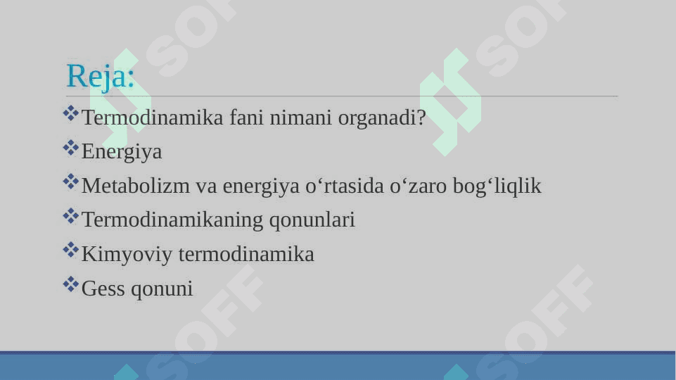 Termodinamika va kimyoviy termodinamika. 2
