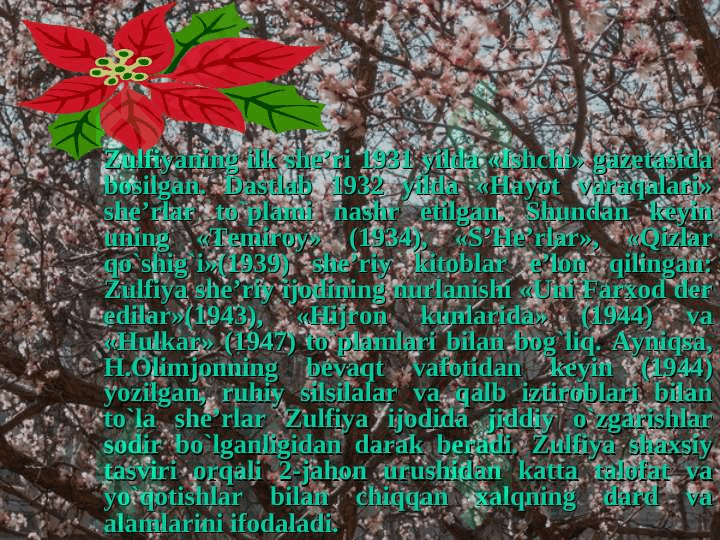 Bahor keldi seni so`roqlab 6