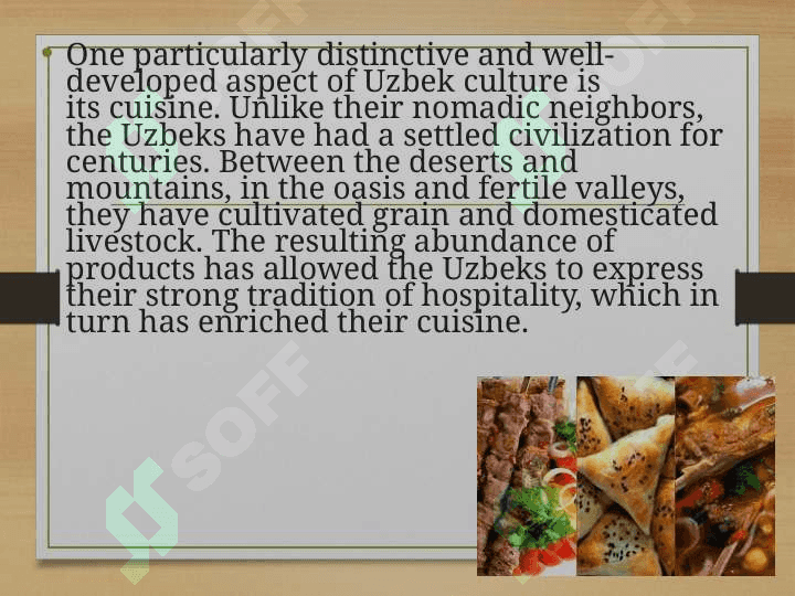Traditional food of Uzbekistan. 2