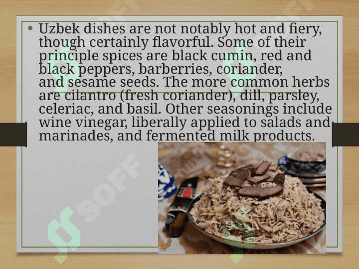 Traditional food of Uzbekistan. 3