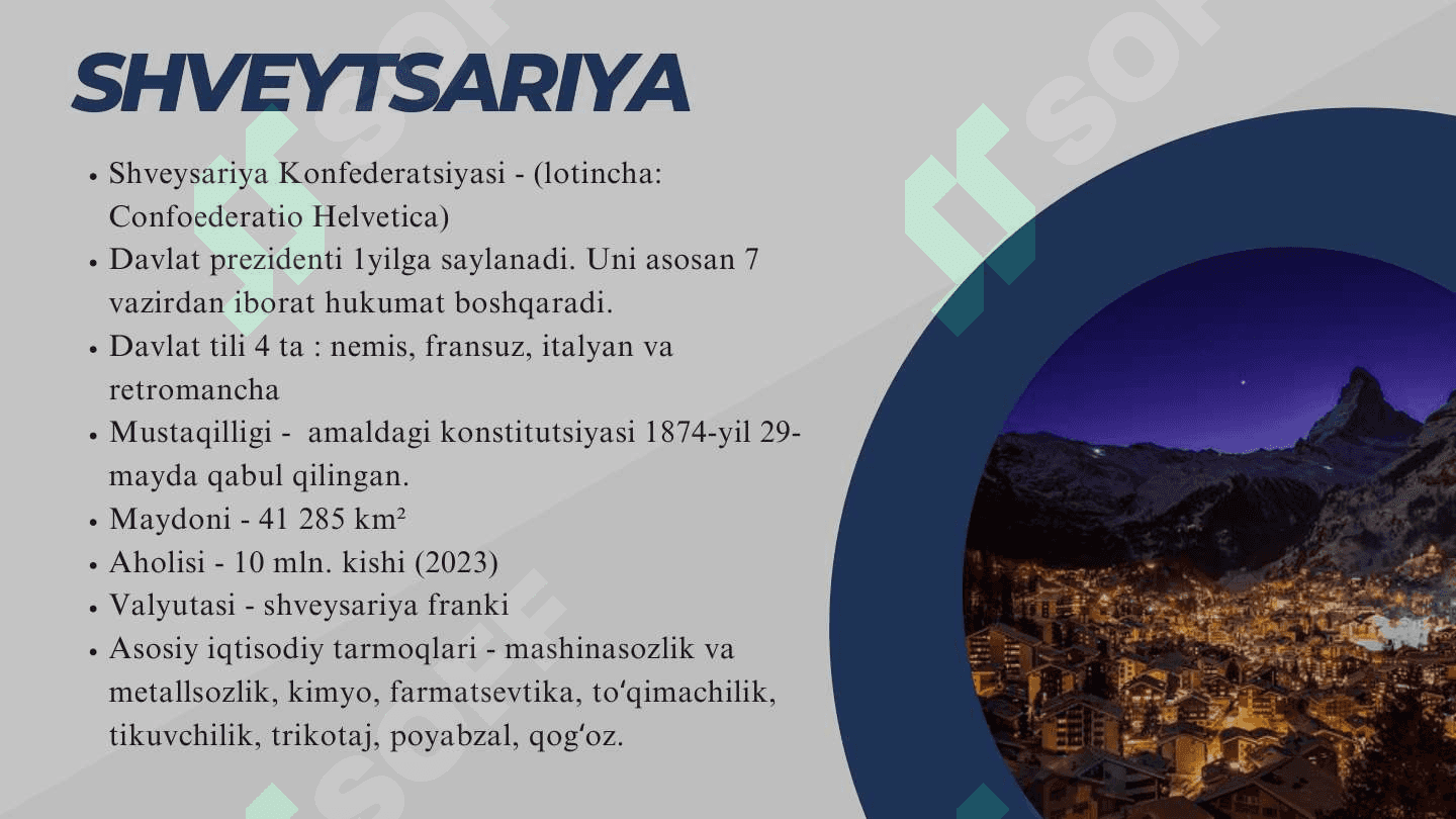 Shveytsariya iqtisodiyoti 3