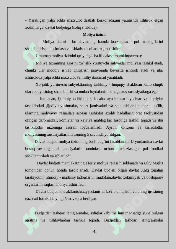 Xalqaro moliya taraqqiyotdagi tutgan o'rni 4
