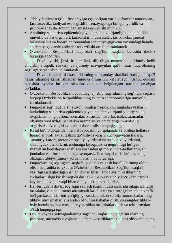 Xavfsizlik texnikasi qoidalari 8