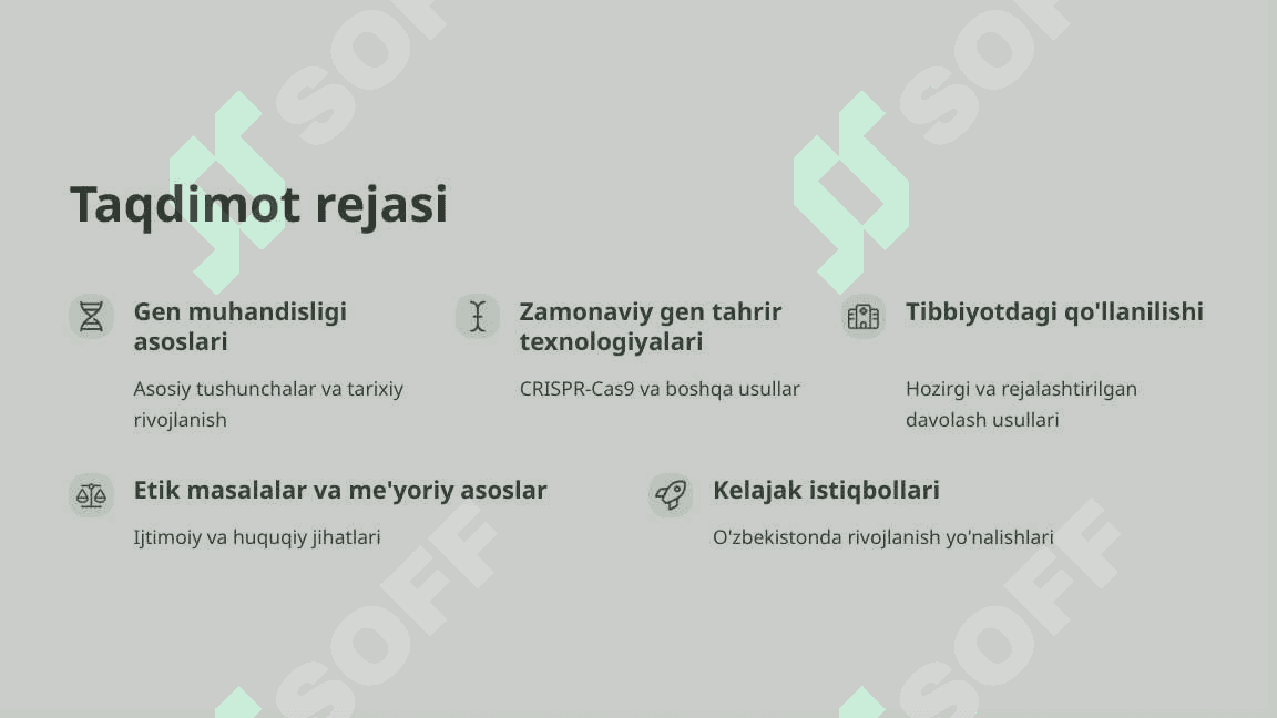 Gen muhandisligi: Inson salomatligida gen tahririning roli va kelajagi 2