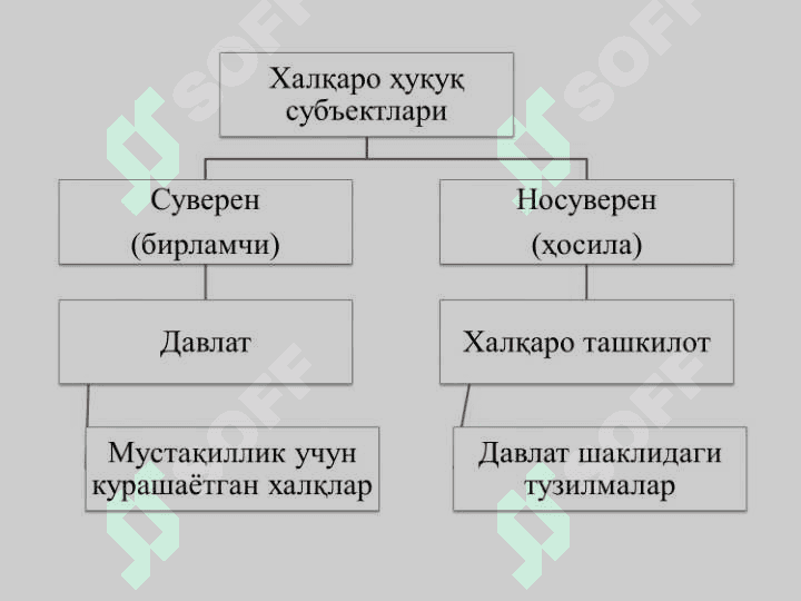 Маъруза. Халқаро оммавий ҳуқуқнинг анъанавий субъектлари ва глобаллашув шароитида субъектлар доирасини кенгайтириш slayd 6