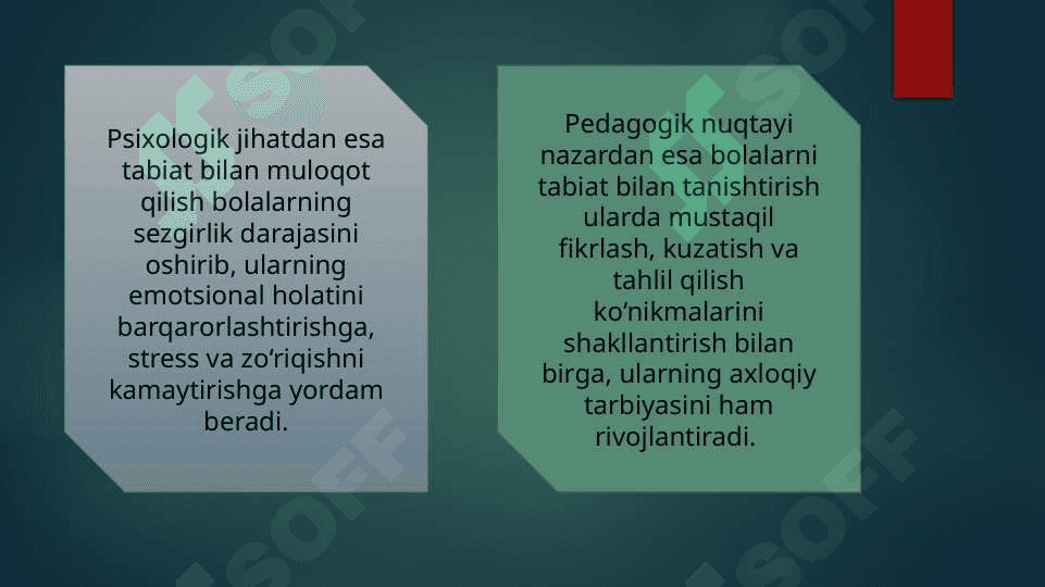 BOLALARNI TABIAT BILAN YER MAYDONCHASINING TA’LIM TARBIYAVIY TANISHTIRIsh AHAMIYATI 3