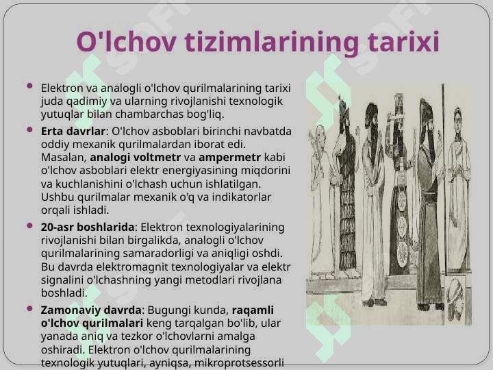 Zamonaviy elektron va analogli o'lchov qurilmalari va ulardan foydalanish  T.pptx 4