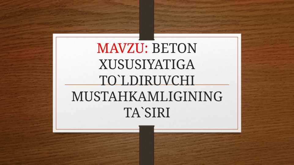 Beton xususiyatlariga to'ldiruvchilarning taʼsiri