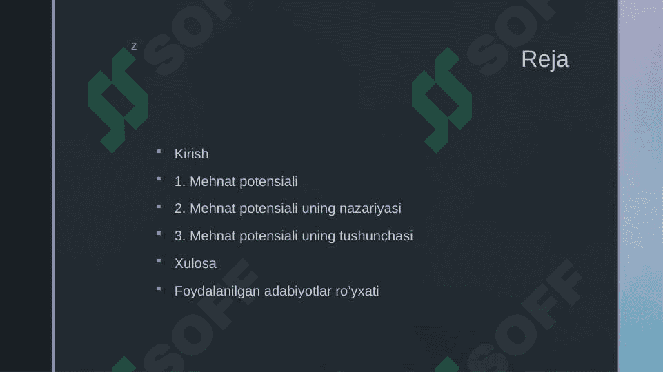 Mehnat potensiali» tushunchasi va uning nazariyasi 2
