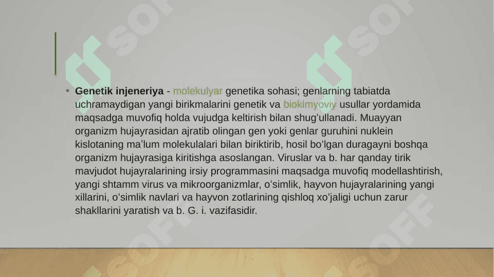GEN MUHANDISLIGI YORDAMIDA NOYOB OQSILLARNI SINTEZLASH 2