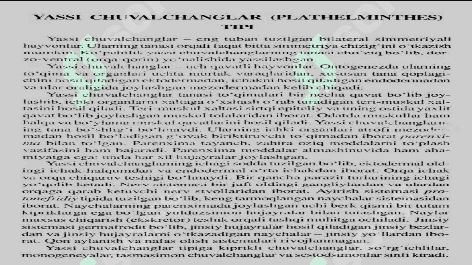 parazit chuvalchanglar,gelmentlar 2