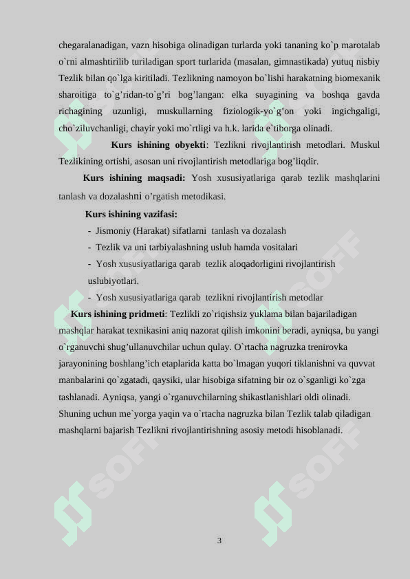 YOSH XUSUSIYATLARIGA QARAB TEZLIK MASHQLARINI TANLASH VA DOZALASH 3