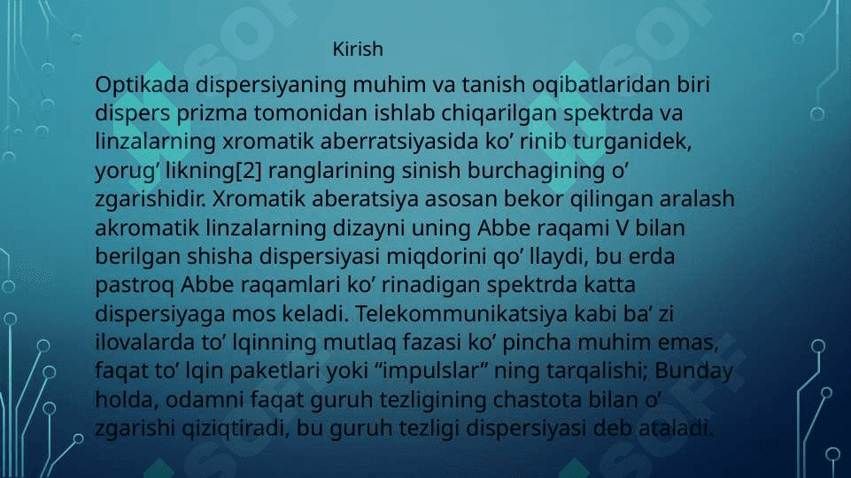 Yorug’lik DisPersiyasi 2