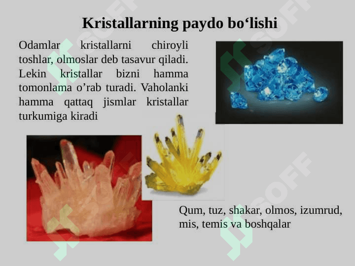 Kristallanish jarayonini o’rganish 2