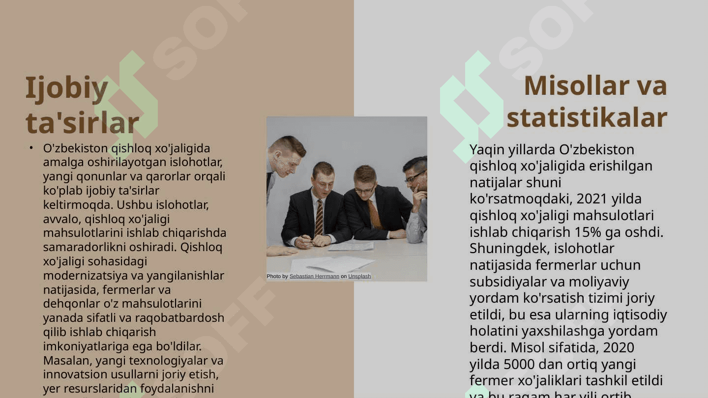 Oʻzbekiston respublikasi qishloq xoʻjaligida islohotlarni chuqurlashtirish borasidagi qonun va qarorlarni oʻrganish va ishlab chiqarishda qollash 5