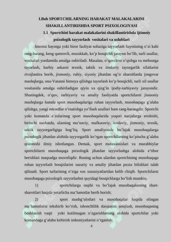 SPORTCHILARNING HARAKAT MALAKALARINI SHAKILLANTIRISHDA SPORT PSIXOLOGIYASINING AHAMIYATI 4