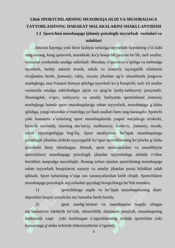 SPORTCHILARNING MUSOBOQA OLDI VA MUSOBAQAGA TAYYORLASHNING IJTIMOIY PSIXOLOGIK MUOMMOLARI 4