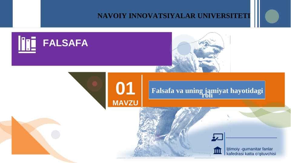 Falsafa va uning jamiyat hayotidagi roli
