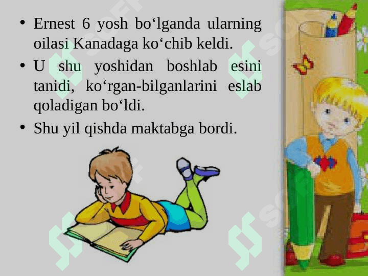 Ernest Seton Tompson Yovvoyi yo'rg'a slayd 4