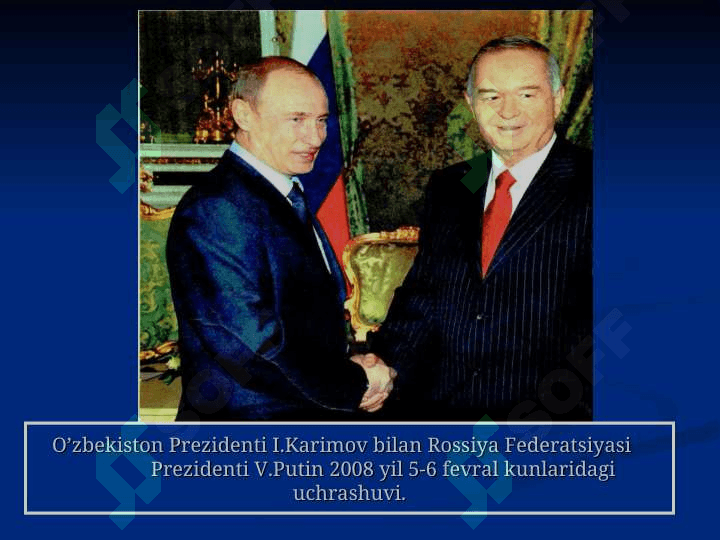 O'zbekistonning Xorijiy davlatlar bilan aloqalari 7