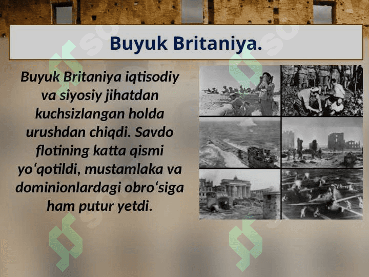 1946-1991 yillar buyuk britaniya va fransiya  10- jahon (2) 2