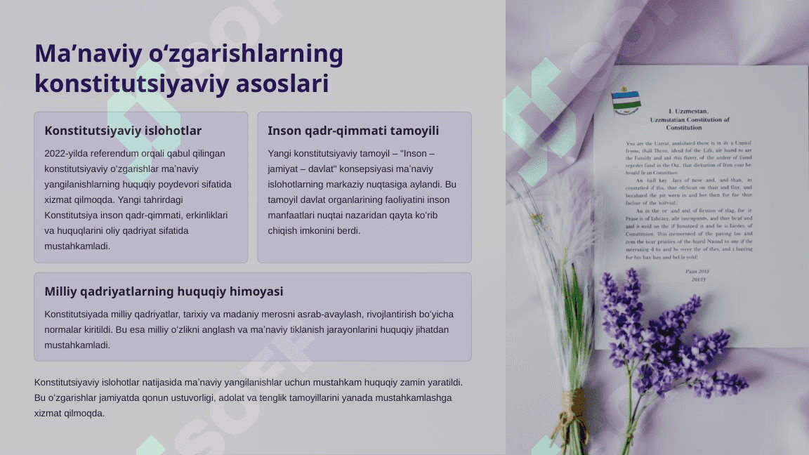 Yangi O'zbekistonda amalga oshirilayotgan maʼnaviy oʻzgarishlar 3