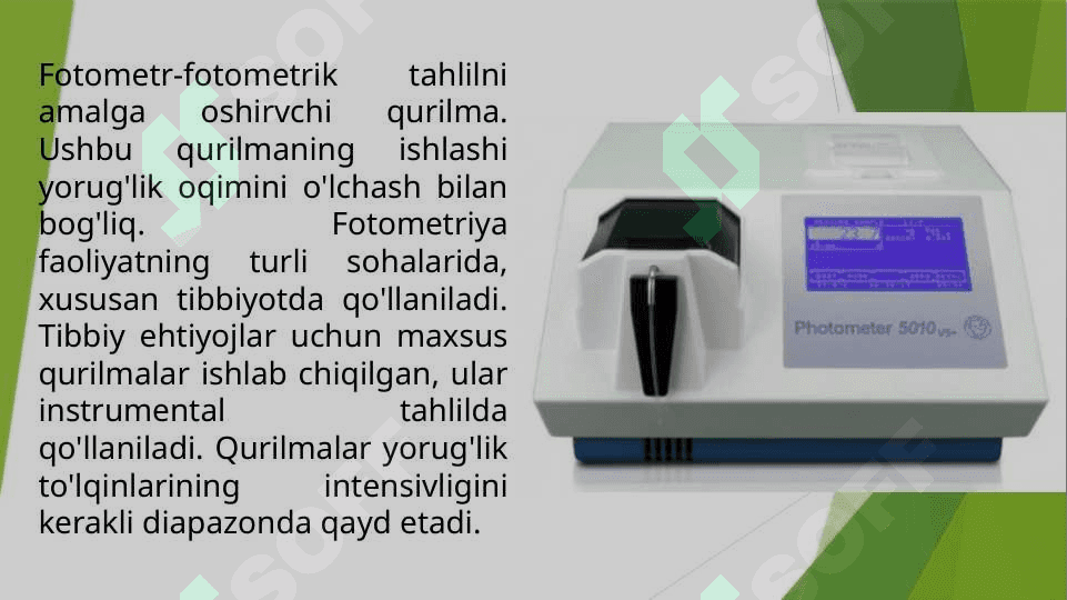 Fotormetrik o’lchov vositalari 2