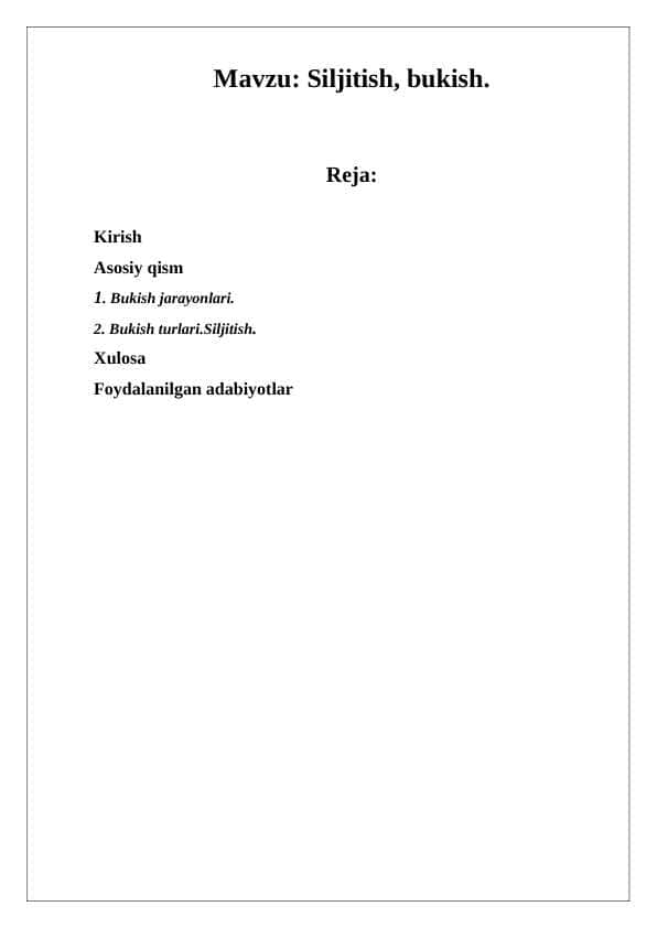 Siljitish, bukish 1