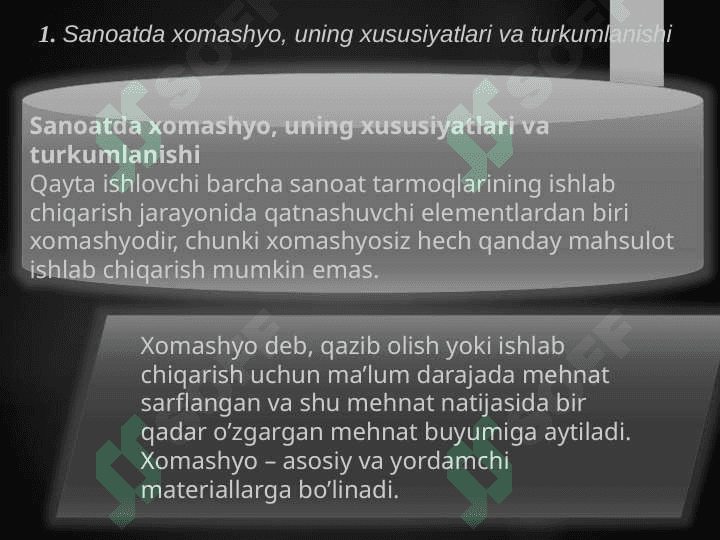 Sanoat xom ashyo manbai va tejamkorlik strategiyasi. 3