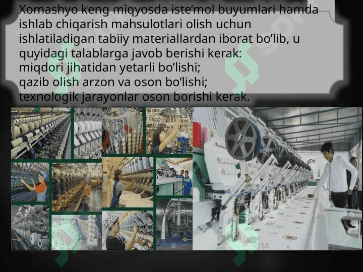 Sanoat xom ashyo manbai va tejamkorlik strategiyasi. 4