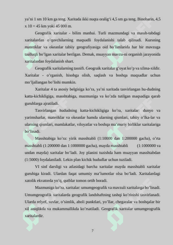 Geografik xaritalar 7