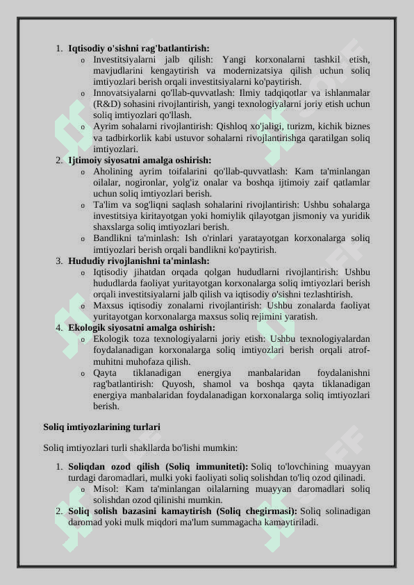 Soliqlar ularning vazifalari va turlari 6