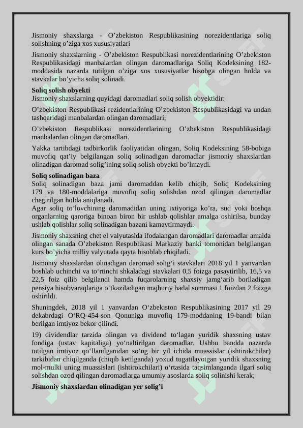 Soliqlar ularning vazifalari va turlari 8