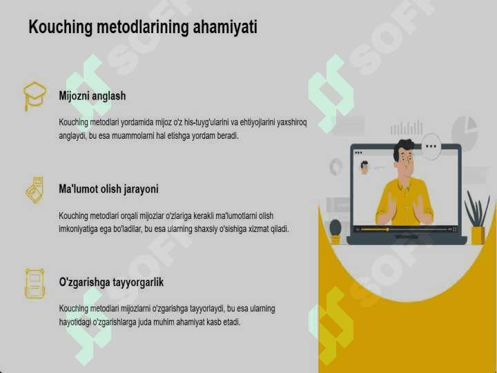 Kouchingning asosiy metodlari 5