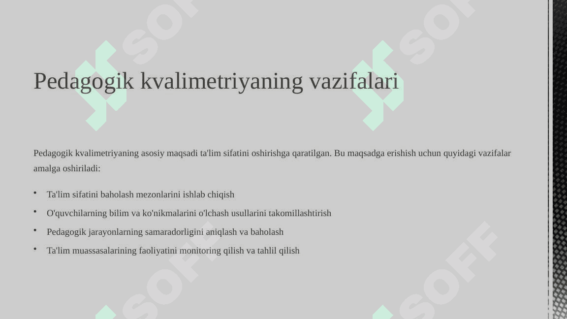 Pedagogik kvalimetriya fanining ilmiy tadqiqot metodlari 5
