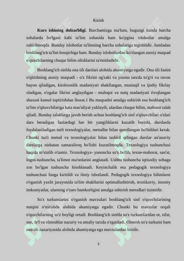 Boshlang`ich sinfda kishilik olmoshlarini o`rganish uslubiyati 2