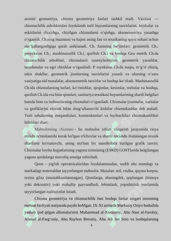 CHIZMACHILIK DARSLARIDA O'QUVCHILARNING IJODIY QOBILYATLARINING SHAKLLANTIRISH 6
